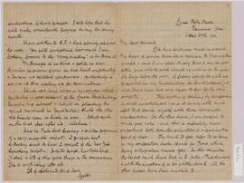 Letter to Ifor's parents,