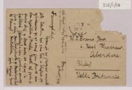 Postcard to Ifor's father,