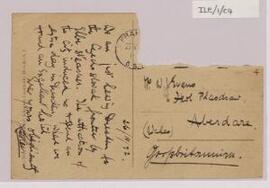 Postcard to Ifor's parents,