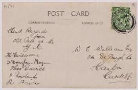 Draft 3rd Battalion R.W.F, Y.M.C.A.,