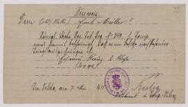 ‘Pass’ (Aûsweis) for a German Soldier serving with the 1st Battn. K.S. Reserve Infantry, Regt. 242,