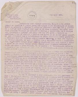 Llythyr copi oddi wrth Silyn at Evan Jones, Trawsfynydd,