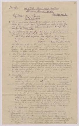 ‘Operation Order (Secret) no. 65’,