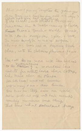 Household poems: [3 Myfanwy],