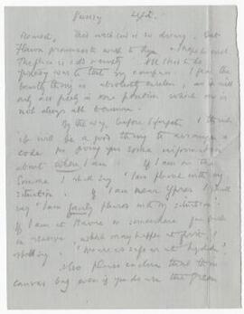 Letter sent 14 Jan 1917,