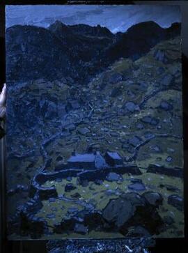 [Crib Goch from Nant Peris] : [Ffarm Cwm Glas].