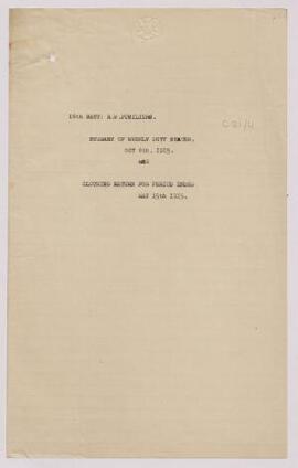 Summary of weekly duty states, 6 Oct 1915 and clothing return for period ended 15 May 1915,