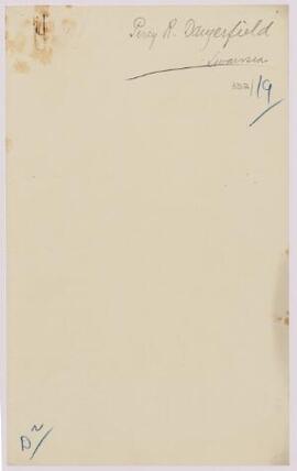 Percy R. Dangerfield, Swansea, March,