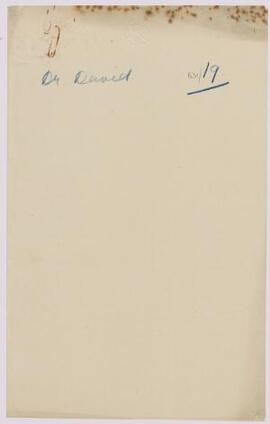 Dr W. W. David, The Glog [Llanwynno], nr Pontypridd, re commission for his son, Dec,