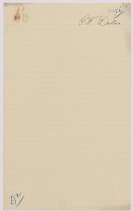 G. F. Dutton, Cardiff, Feb. 1915, letter re application of his son C. F. Dutton,