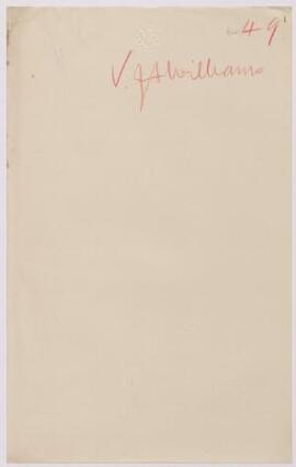 Victor J. A. Williams, Llandogo, Dec,