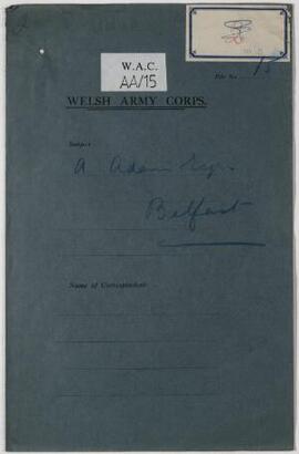 A. Adam, Belfast, Nov,