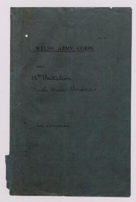 Summary of weekly duty states, 17 Oct. 1915-27 May 1916, and clothing return for period ended 15 ...