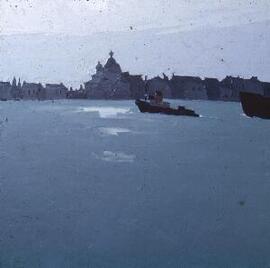 [Tug & skyline, Venice]