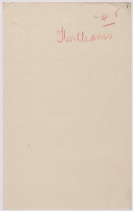 Thomas Williams, March,