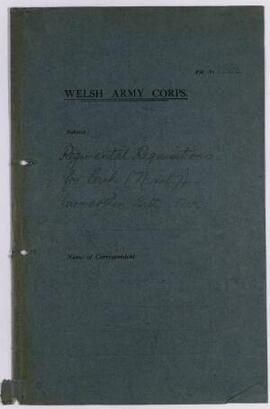 Regimental requisitions for cash,