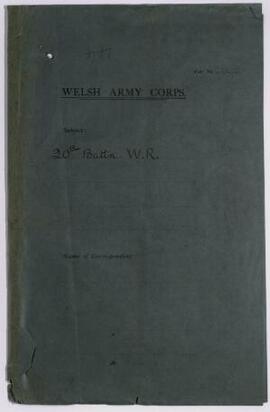 Imprest account, June-Dec. 1915; clothing correspondence April-Dec. 1915; clothing return for per...