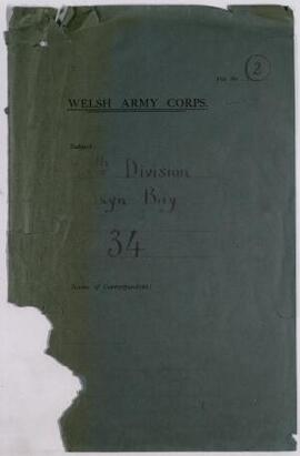 Correspondence, etc., of General Officer Commanding, Headquarters, Colwyn Bay, including letters,...