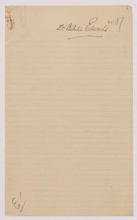 Dr Bickerton Edwards, Crynant, Dec,