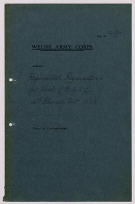 Regimental requisitions for cash,