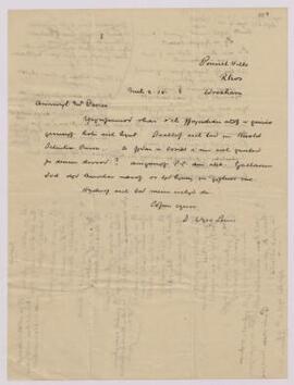 Miscellaneous letters to, and from, Ithel Davies, including a letter from the Reverend D Wyre Lew...