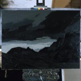 [Crib Goch under a stormy sky]