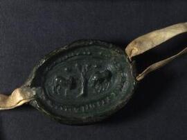 Grant in frank almoin by John de Monmouth to Margam Abbey, for the souls of himself, Cecilia his ...