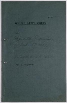 Regimental requisitions for cash,