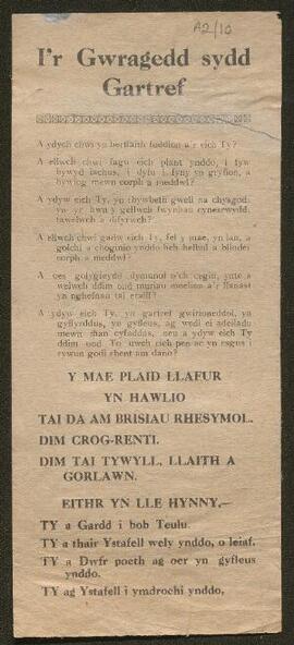 Undated Parliamentary Election addresses and leaflets