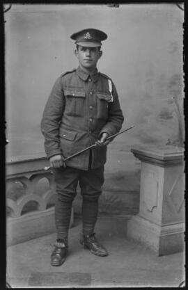 [Private, Royal Field Artillery with overseas service stripe]