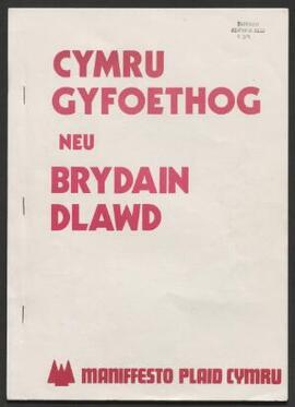 Cymru gyfoethog neu Brydain dlawd = Rich Welsh or poor British