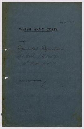 Regimental requisitions for cash,