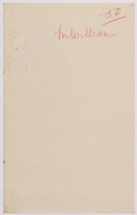 Montague Williams, Sketty, Oct,