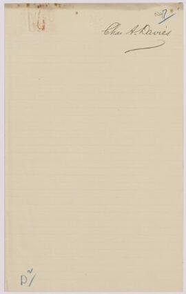 Charles A. Davies, Llanelli, April,