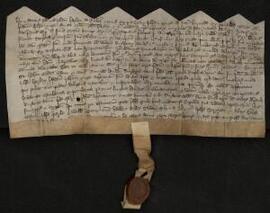 Indenture of apprenticeship. Witnesses: John Perle and William Tour, bailiffs of Salop, Thomas Sk...