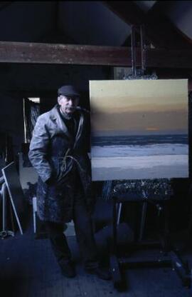 [Kyffin in his studio]