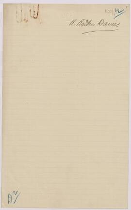 R. Raikes Davies, Dunstable, Oct,