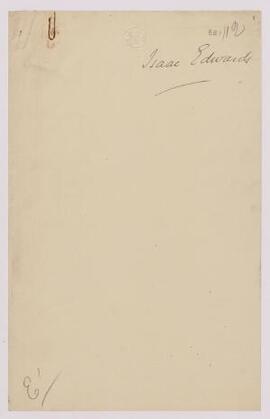 Isaac Edwards, Caernarfon, nd.