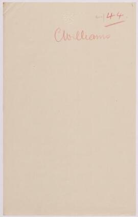 C. Williams, Llanelli, Feb,