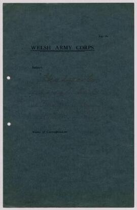 Headquarters Technical Units transferred from 10th Battalion Welsh Regiment, requisition for cash...
