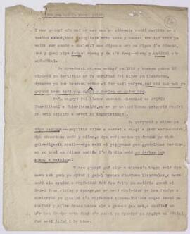 'Digwyddiadau ym mywyd milwr'; copi teipysgrif