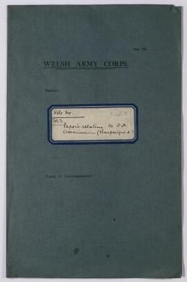 Correspondence, Nov. 1914, and papers relating to Field Ambulance Commissions, and composition li...