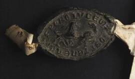 Grant of lands in the fields (in campis) of Brug' opposite Quatford [co. Salop] lying between the...