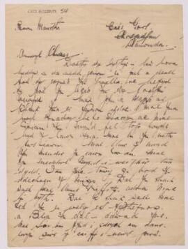 Llythyr oddi wrth Evan [Roberts] [brawd Kate Roberts], yn Rhosgadfan,