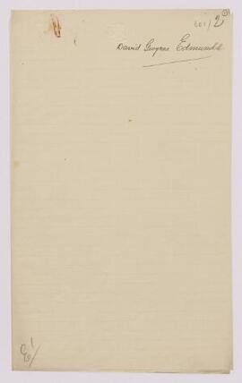 David Gwynne Edmunds, Burry Port; letters of application sent by his father, Feb,