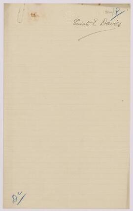 Private E. Davies, Llanelli, 2/4 Battalion, The Welsh Regiment, March,