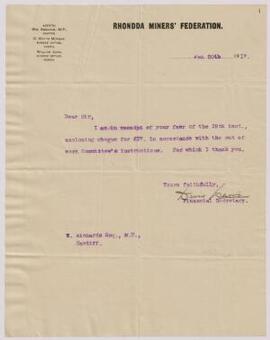 Receipts and correspondence,