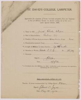 Applications for remission,